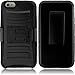 Huawei Raven Case, Combo Rugged Shell Cover Holster with Built-in Kickstand and Holster Locking Belt Clip Black + Circle(TM) Stylus Touch Screen Pen
