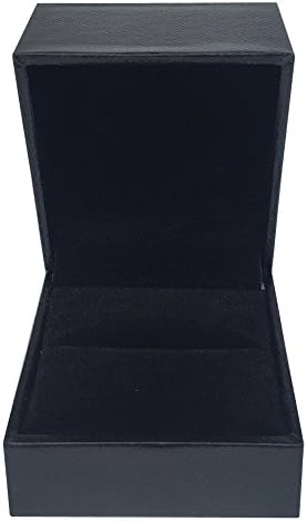 ShiGuDongLai Black Jewelery Box Filling Paper & Plastic Inner Core Black velvet Jewelery Showcase Gift Box (Ring/Earring box)
