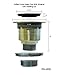 Coflex Extra Deep Cup Sink Basket Strainer with Sealing Lid, 304 Stainless Steel, Brushed Nickel Finish