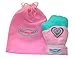 Yummy Mitt (Glow in the Dark) Teething Mitten- Pink & Turquoise- (3-12 months baby mitten)- No More Dropping Teether!