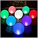 HAPIKAY Solar Floating Pool Lights - 14 Inch Inflatable and Waterproof LED Color Changing Light Orbs- Floats or Hang in Pool, Garden, Backyard, Patio, Party (1, English)