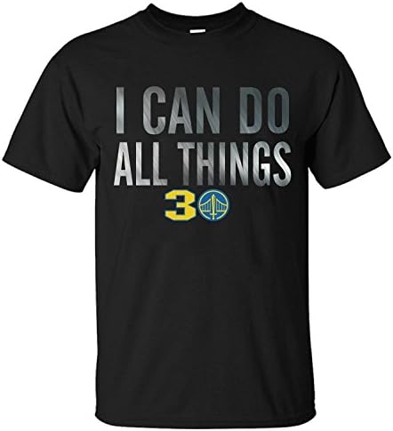 CYKK Mens Warriors Curry I Can Do All Things T Shirt black XXL