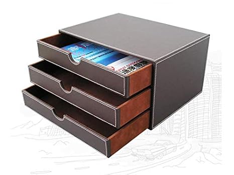 Amazon Com Multi Functional Leather Desk Organizer Breis Office