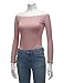 REGNA X Women's Semi Off-the-Shoulder Lightweight Stretchy Ribbed Knit Top (S-3XL)