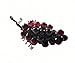 Glass Grape Cluster, Artificial Grapes in Transparent Amethyst, Medium