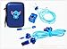 Tospania DIY Kit for iPhone Xs/X 8 Plus and Backwards-Compatible IPad iPod iWatch Charging Cable/Earphones and USB Charger (Blue Stitch)
