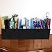 Evelots Magazine File Holder - Set of 12 Black - Office Desk Organizer - Sturdy Cardboard - New Upgraded Double Front Panel for More Stability - Full 4 Inch Wide - Easy Assemble