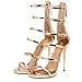 FSJ Women Hollow-out Sandals Open Toe Pumps High Heels Shoes Strappy Buckle Stilettos Size 4-15 US