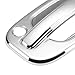 For Chevy Silverado/GMC Sierra 2pcs Exterior Door Handle Cover with Passenger Keyhole (Chrome)