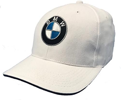 BMW Baseball Cap, 6 Panel, Brushed Cotton Hat. White