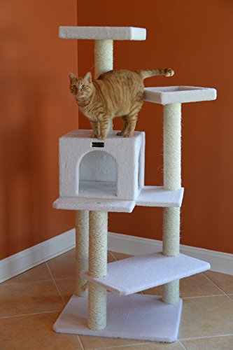 Armarkat B5701 57-Inch Cat Tree, Ivory