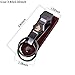 Liangery Leather Belt Loop Carabiner Clips Keychains with Unique Double Detachable Metal Key Chain Rings for Cars