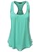 NINEXIS Women's Chiffon Tulip Hem Racerback Tank Top (19 Colors)
