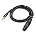 Cable Matters Short 3.5mm to XLR Cable - 3ft, Male to Female 1/8 to XLR Cable, XLRFemale to 3.5mm Cord for DSLR, DV Camcorder, Digital Voice Recorder or More, Black