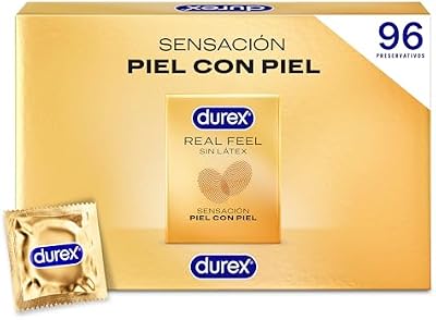 Durex real feel - preservativos sensíveis sensação pele a pele, 96 preservativos