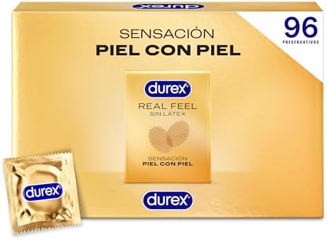 Preservativos Real Feel, sin látex, Pack 96 condones