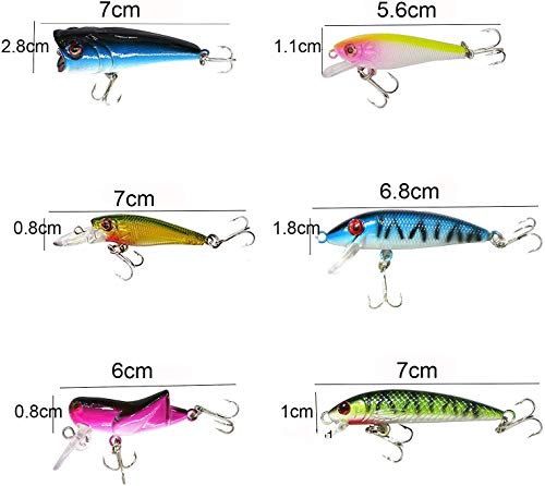 OROOTL Forellenköder Kunstköder Set, 30Stk Angeln Spoon Köder Wobbler Weiche Blinker Angelköder Angelzubehör Set für… – Bild 3