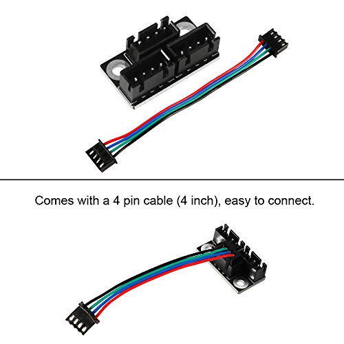 Aokin 3D Printer Parts and Accessories, 2pcs 3D Printer Stepper Motor Parallel Module with 100mm Cables for Double Z Axis Dual Z Stepping Motors Reprap Prusa Lerdge 3D Printer Board