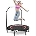 Hurbo Foldable 40" Mini Trampoline Rebounder, Max Load 300lbs Rebounder Trampoline Exercise Fitness Trampoline with Adjustable Handrail for Adults Kids