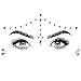 Face Jewels Glitter Temporary Tattoo, 6 Pcs Body Rhinestone Jewelry Stickers Crystal Mermaid Eyes Tears Gems Stones for Festival Party Women by IeBilif