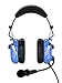 FARO G2 ANR (Active Noise Reduction) Premium Pilot Aviation Headset with Mp3 Input (Available adapters for aviation headset connectors, helicopter adapter, universal pilot headset, standard dual GA adapter universal support) - Blue