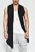 COOFANDY Men's Ruffle Shawl Collar Cardigan Lightweight Mesh Fishnet Long Length Drape Cape