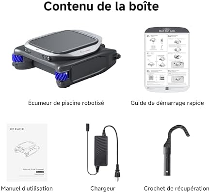 J1 Écumeur de Piscine robotisé, Technologie avancée PoolSense, Nettoyage Complet à 360°, Fonctionnement continu 24/7, Planification Intelligente de la trajectoire, Contrôle par Application