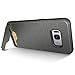 CoverON SecureCard Series Case for Samsung Galaxy S8 Plus, Credit Card Holder Hybrid Phone Cover with Faux Brushed Metal Design - Gunmetal Gray