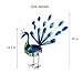 YOUKOOD Garden Outdoor Indoor Decor Statues, Metal Yard Art Peacocks Lawn Ornaments Yard Party Landscape Figurine Decorations (Blue Peacock)