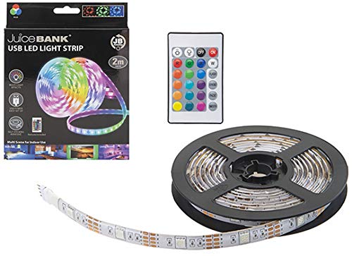 Self-Adhesive Colorful Remote Controlled LED Strip Light - 2m (1 Count) - Stunning Ambience For Indoor Spaces