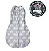 Woombie Grow with Me Baby Swaddle - Convertible Swaddle Fits Babies 0-9 Months - Expands to Wearable Blanket for Babies up to 18 Months (Elephant Grey)