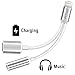 [Upgrade Version]2 in 1 Lightning iPhone 7 Adapter , Compatible with IOS 10.3 System, ATOOL Lightning to 3.5mm and Charger , Lightning Audio Adapter Earphone Jack Cable for iPhone 7 / 7 Plus [Silver]