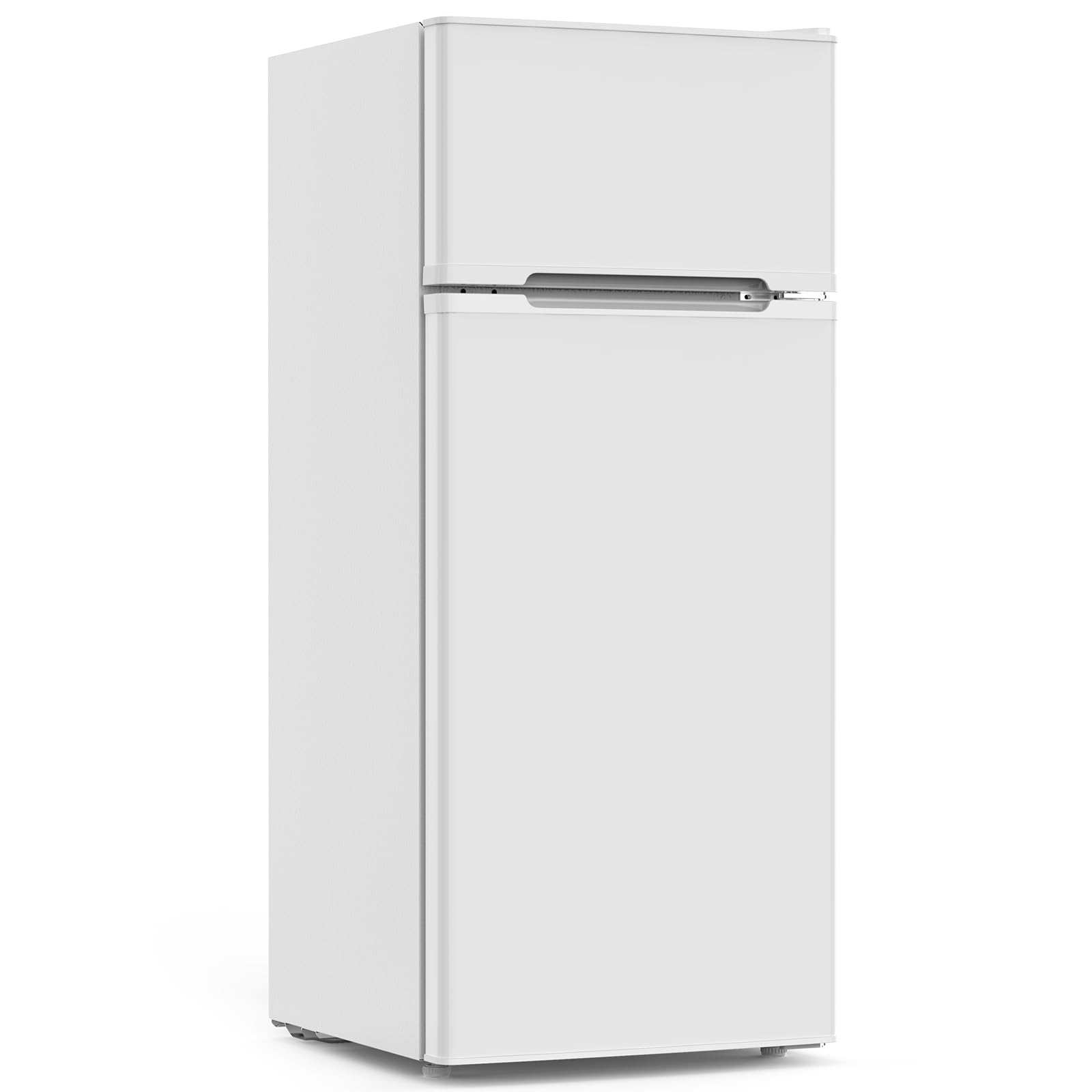 Photo 1 of COWSAR 4.5 Cu.Ft Dorm Fridge With Freezer, 2-Door Compact Refrigerator With 2 Removable Shelves, 3 Level Adjustable Thermostat, Commercial Office Fridge for Bedroom, Kitchen, Apartment, Dorm, White