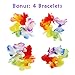 Hawaiian Leis Luau Party Decorations - Tropical Hawaii Silk Flower Necklace - Hula Luau Beach Pool Party Theme Accessories - for Birthday and Graduation Day Celebration (14 Pieces plus 4 Bracelets)