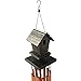 Rainningy Birdhouse Wind Chimes - A Bird House Made Wood Bamboo