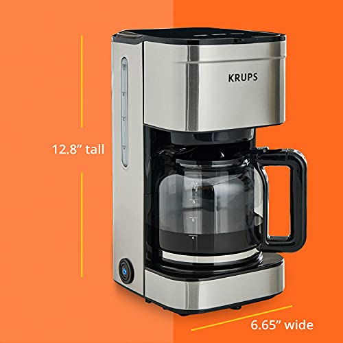 Krups Simply Brew Stainless Steel Drip Coffee Maker 10 Cup 900 Watts