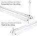 Hyperikon Linkable LED Shop Light 4FT Double Tube 40W (100W Eq) 4000K (Daylight Glow), 4000Lm, Frosted Cover, Energy Star & DLC, Linkable Integrated Double Fixture For Workshop Garage Basement - 4Pack