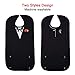 iGuerburn Large Adult Bib for Eating, Washable Reusable Clothing Protector, Bowtie Rose Embroidery for Men