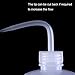 Safety Wash Bottle Squeeze Bottle LDPE with Narrow Mouth 250ml/8.5oz, Pack of 6 by DEPEPE
