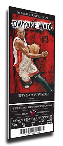 That's My Ticket Dwyane Wade Artist Series Mega Ticket Wall Decor, Miami Heat