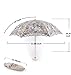 Honeystore Vintage Lace UV Sun Parasol Folding 3D Flower Embroidery Umbrella BM1618 Grey