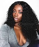 360 Lace Frontal Wig Water Wave Human Hair Wigs for Black Women 360 Frontal Wig 150% Density Natural Color 16 inch