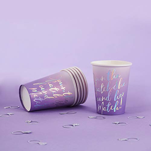 CLUB GREEN 10x Found HER Match Paper Cups, Purple, 9.5 x 7.5 cm