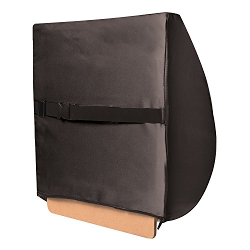 HealthSmart Vivi Relax-A-Bac Premium Lumbar Back Support Cushion Pillow with Insert and Strap, Black/Tan Stripe