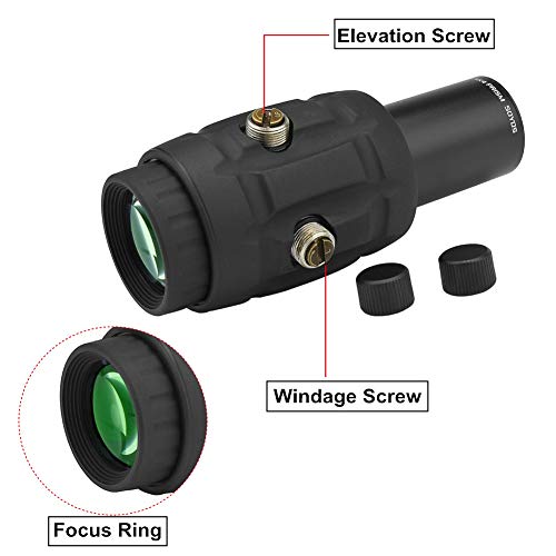 Beileshi Rifle Scope Tactical Optics 4X Magnifier with Quick Flip to Side FTS Mount 42mm Center Height for Red Dot Reflex Sight and AIMPOINT Sights
