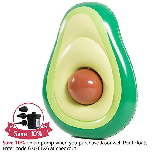 6 Jasonwell+Inflatable+Avocado+Floatie+Swimming