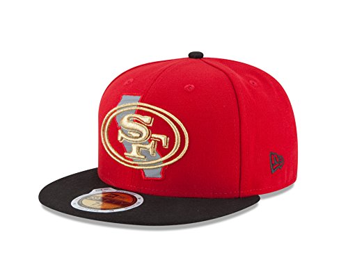 NFL San Francisco 49ers Men's New Era State Flective Redux 59FIFTY Fitted Cap, Red, 7 1/8