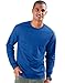 Hanes Tagless Long Sleeve T-Shirt with a Pocket, Deep Royal, X-Large