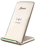 Wireless Charger, Seneo 10W Fast Wireless Charging Stand for Galaxy S9/S9+/Note 8/Note 5/S8/S8+/S7/S7 edge/S6 Edge+, Standard iPhone Qi Charger Stand for iPhone X/8/8 Plus (NO AC Adapter)