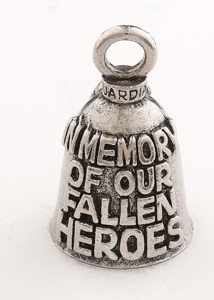 IN MEMORY OF OUR FALLEN HEROES GUARDIAN BIKER BELL WITH HANGER